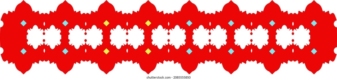 reoeated pattern with white and red colors. white in the middle.