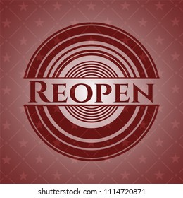 Reopen badge with red background