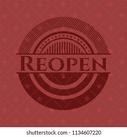 Reopen badge with red background