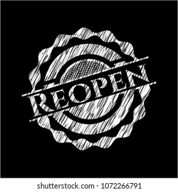  Reopen chalkboard emblem on black board