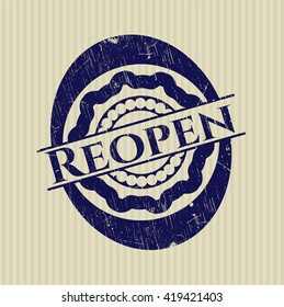 Reopen grunge stamp