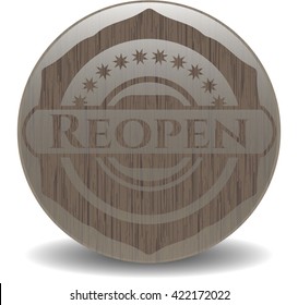 Reopen retro wood emblem