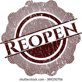 Reopen rubber seal with grunge texture