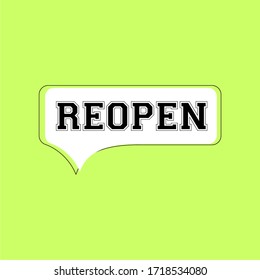 Reopen text vector vintage made for reopening after Covid19 outbreak. open again reopen grand opening reopening covid-19 after corona coronavirus welcome restart social distancing vintage vector open