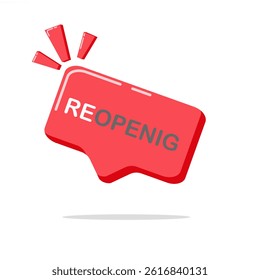  reopening stickers, can be used for stickers, banners.