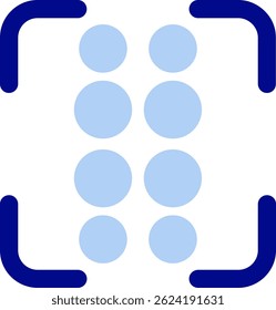 Reordenar puntos Línea de Vertical Vector Diseño de íconos