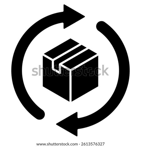 Reorder icon visualized simply Black Filled style.
