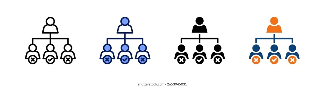 Reorganisation All In One Icon Multi Styles Vektor Set