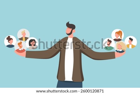 Reorganization or allocate resources, workforce distribution, change team structure for efficiency, restructure organization, skills to drive company, a man assigns work groups.