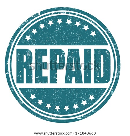 Repaid grunge rubber stamp on white, vector illustration