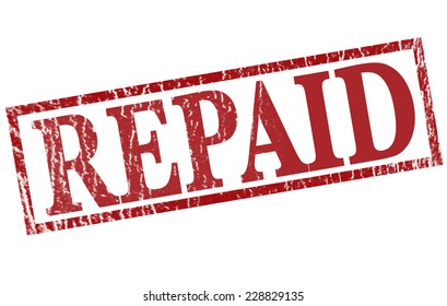 repaid grunge stamp with on vector illustration