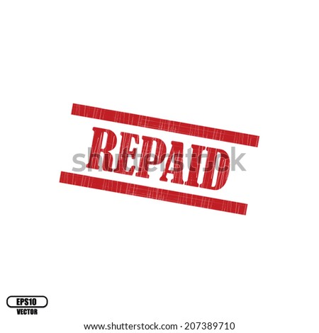 REPAID Rubber Stamp over a white background. Vector.