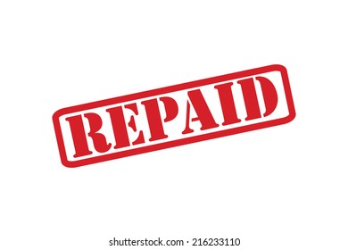 REPAID Rubber Stamp vector over a white background.