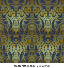 Repaint seamless pattern: bronze Aries