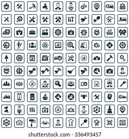 repair 100 icons universal set for web and mobile
