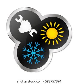 Repair air conditioner and ventilation design, spanner in hand