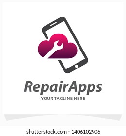 Repair Application Logo Design Template