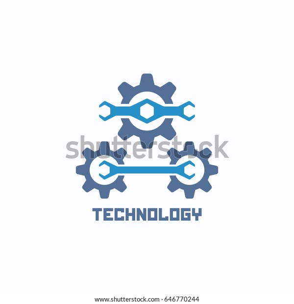 Repair auto service\
icon. Technology logo.