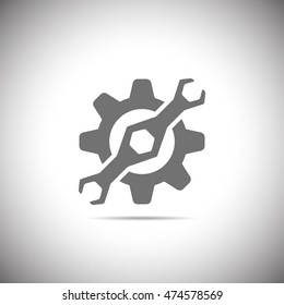 Repair auto service icon. Wrench icon illustration.