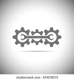 Repair auto service icon. Wrench icon illustration.