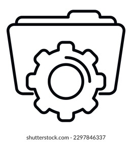 Repair backup icon outline vector. Data cloud. Storage server