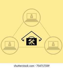 repair badges, vector icon