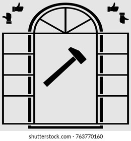 repair badges, vector icon