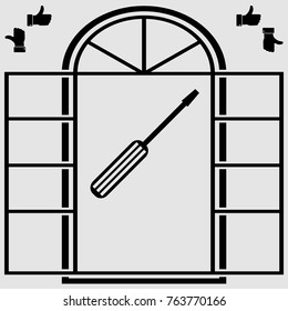 repair badges, vector icon