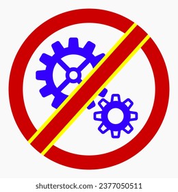 Repair ban. Do not exploit. There are no mechanisms. Simple use. Vector icon.