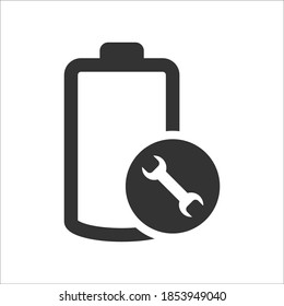 Icono de la batería de reparación, gráficos vectoriales