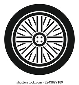 Repair bike wheel icon simple vector. Mechanic fix. Service shop