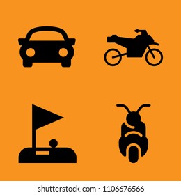 repair, biker, engine and outside icons set. Vector illustration for web and design