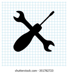 Repair - black vector icon