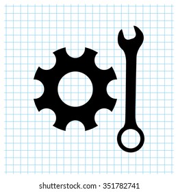 Repair - black vector icon