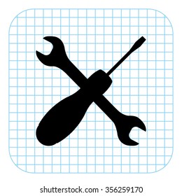 Repair - black vector  icon
