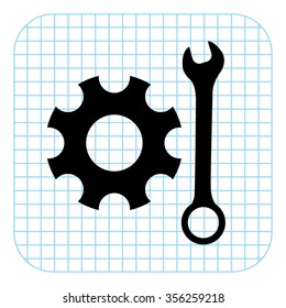 Repair - black vector  icon