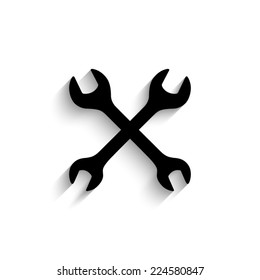 Repair  - black vector icon with shadow