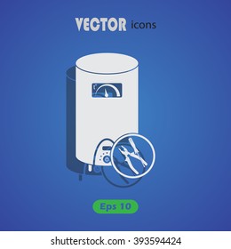 Repair  boiler vector icon