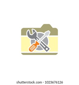 Repair Camera Logo Icon Design