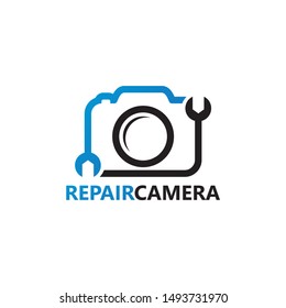 Repair Camera Logo Template Design Vector, Emblem, Design Concept, Creative Symbol, Icon