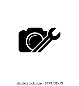 Repair Camera Logo Template Design Vector, Emblem, Design Concept, Creative Symbol, Icon