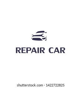 repair car design logo vector illustration