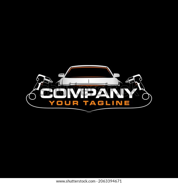 repair car logo\
template black\
background