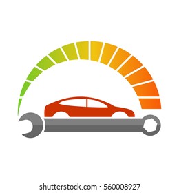 Repair car speed logo vector