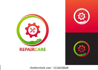 Repair Care Logo Template Design Vector, Emblem, Design Concept, Creative Symbol, Icon