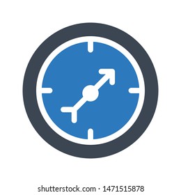 repair clock glyph colour vector icon
