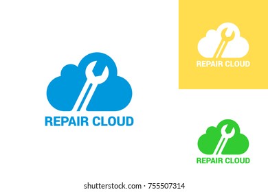 Repair Cloud Logo Template Design
