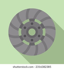 Reparieren Sie Kupplungssymbol flach Vektorgrafik. Autoscheibe. Automobil-Bremse