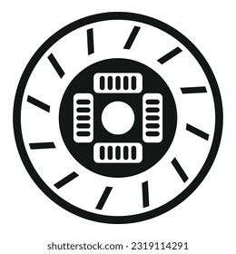 Repair clutch icon simple vector. Disk kit. Vehicle cover