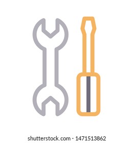 repair colour line vector icon